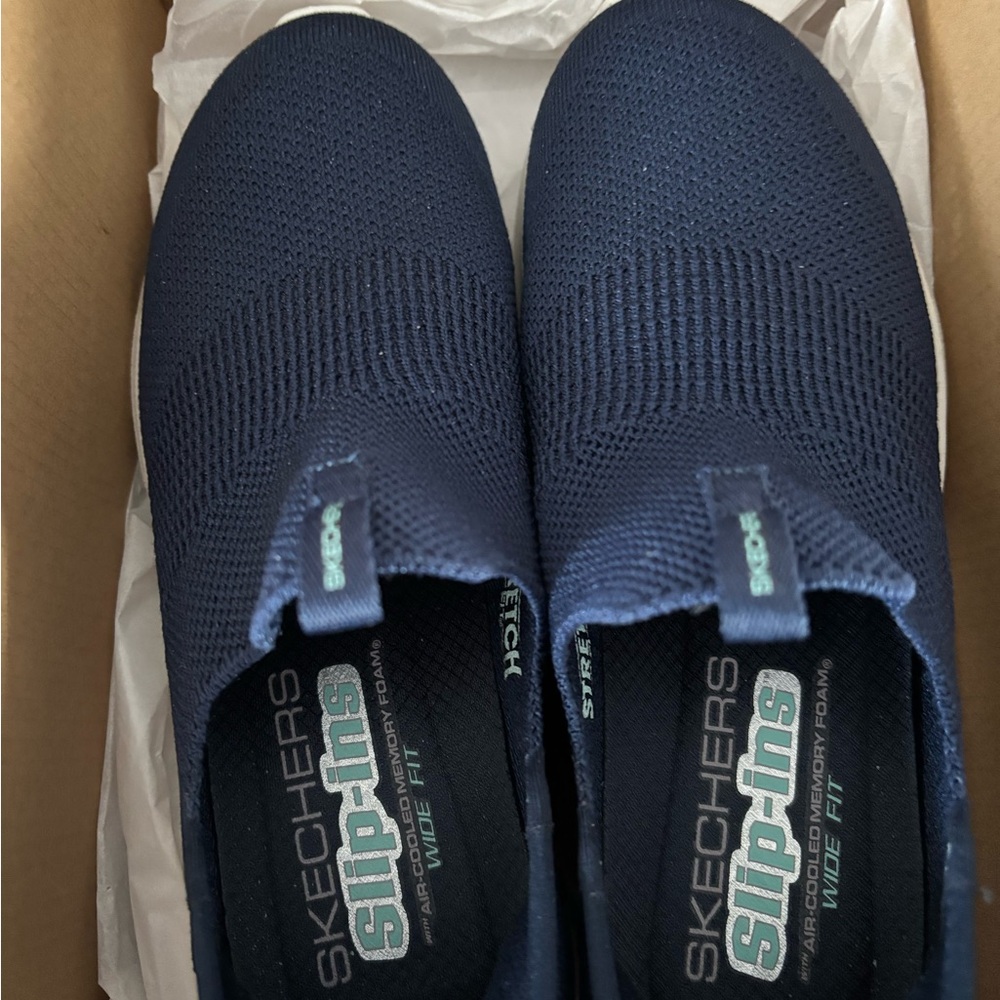 Skechers Vegan Navy Shoes with Memory Foam